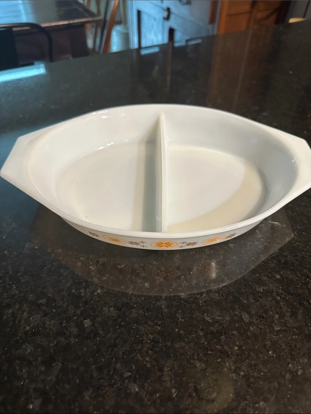 Pyrex divided casserole
